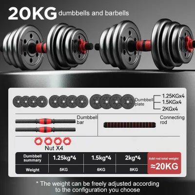 MY HI Set Dumbel Dapat Diatur Pria Kettlebell 10/20/30/40KG Peralatan Gym Beban Barbel