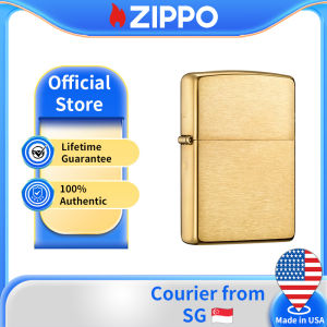 Zippo Armor® Brushed Brass Windproof Pocket Lighter | Zippo 168 Armor（ Lighter Without Fuel Inside )