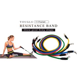 Promo Satu Set Tali Stretching Resistance Band Pilates Yoga Fitness 11 PCS YR2-11