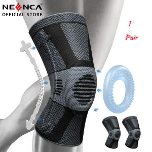 NEENCA 2-Pack Professional Knee Brace for Knee Pain Compression Knee Sleeve with Patella Gel Pad & Side Stabilizers Knee Support with Horizontal Knit Tech for Sports Workout Arthritis ACL Meniscus Tear