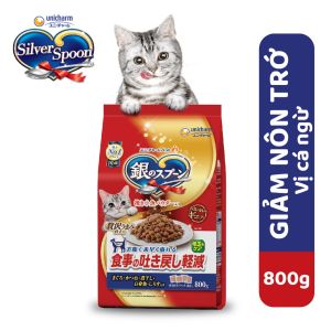 Hạt mèo Silver Spoon Thức ăn cho mèo trưởng thành 800g Giảm nôn trớ Petemo Pet Shop