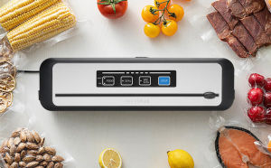 INKBIRD EU Plug 220V automatik Vacuum Sealer Sealing Machine pemotong terbina dalam untuk pemeliharaan makanan mod pengedap kering & lembap pemotong terbina dalam Kit Starter pembersihan mudah keluli tahan karat panel reka bentuk padat lampu penu