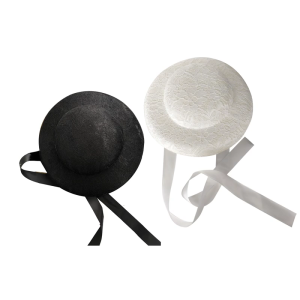 Elegant Lace Bonnet Hat With Adjustable Ribbon For Women Great For Weddings Parties And AfternoonTea Dressingup