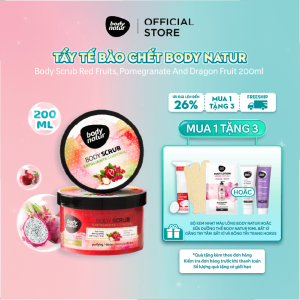 Tẩy tế bào chết Body Natur Body Scrub Red Fruits Pomegranate And Dragon Fruit 200ml