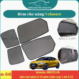 Rèm Che Nắng Xe Veloster - Hàng Loại 1 Mr Ô Tô vải dày chống nắng tốt dễ lắp đặt vừa khít - Đế nhựa/ Có hít nam châm