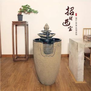 Water Feature Decorative Items Display Home Decoration Items Water Fountain Indoor tea room with circulating water next to the cabinet Water Fountain Indoor Feng Shui