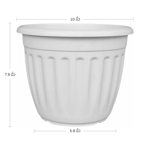 กระถาง มินิมอล โรมัน ขนาด เบอร์ 10 นิ้ว สีขาว สีเทา สีอิฐ สีฟ้าพาสเทล Bundle 5 ใบ ชิ้น อัน