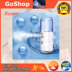 GoShop Semprotan Wajah Nano Mist Spray Portable Facial Cooling Moisturizer Hydrometer Semprotan Air USB | Spray Pelembab Wajah Portable