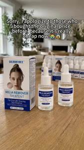 DERMFREE Milia Remover Treatment - Fat Granule Clearing Skin Essence with Salicylic Acid & Hyaluronic Acid for Sensitive Skin 30ml Gentle Cleanser Cleansing Serums Facial