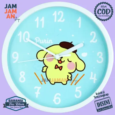 Jam Dinding Analog Kuromi Dekorasi Rumah Karakteranak BestSeller NN2202-1668 Murah Lucu