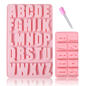 PP Chocolate Alphabets Molds 26 Cavities Letter and Number Baking Supplies For Homes Kitchen And Dessert Crafts