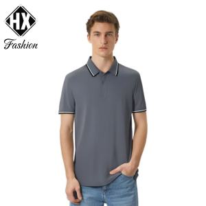 Simple stripe polo shirt fashionable cloth smooth/solid quick dry material boy/girl ootd all seasons