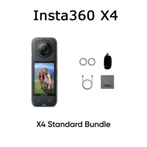 Insta360 X4 Lightweight 165g 8K 360 Camera Invisible Selfie Stick Effect Replaceable Lenses Shoot First & Frame Later Built-in Wind Guard FlowState Stabilization AI-Powered App