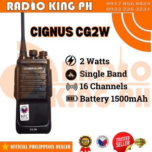 CIGNUS CG2W SLIM type UHF Walkie Talkie One Year Warranty