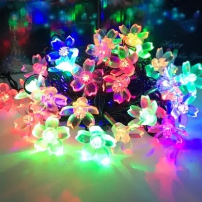 Promo Natal 2023 - lampu hias /lampu natal bunga sakura +musik LED - Sedia lampu led natal kekinian lucu murah diskon viral best seller