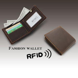 Ví Da Bò Thật 100% Royal Bagger Của Ý Ví Nam Mới Ví Mát Mẻ Túi Da Ngựa Điên Thời Trang Ví Ngắn Khóa Kéo Chống Trộm RFID Cho Nam