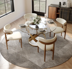Maxwell - Round Tempered Glass Dining Table
