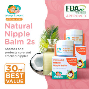 Orange and Peach Natural Nipple Balm 2s