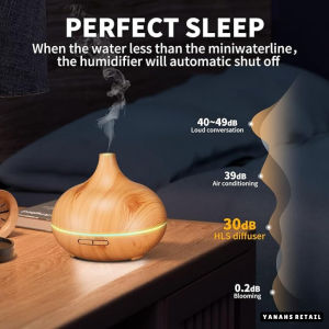 550ml Wood Grain Ultrasonic Aromatherapy Humidifier