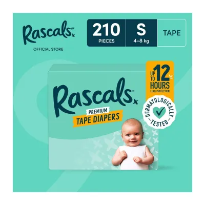 Rascals Tape Small Diaper Case - 70 PCS X 3 (210 PCS)