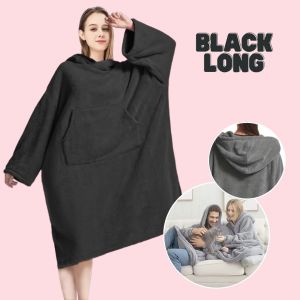Hodeso Oversized Hoodie Blanket Wearable Fleece Hoodie with Sleeves Pocket for Women Men Indoor Use
