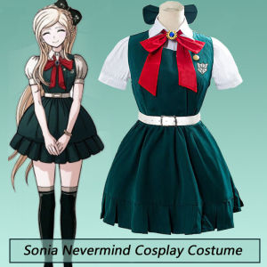 Anime Danganronpa 2 Kostum untuk Wanita Sonia Nevermind Pakaian Cosplay Jepun Jk Skirt Pendek Seragam Parti Halloween Pakaian Pakaian