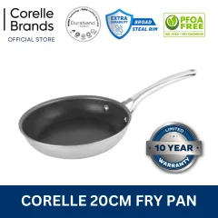 Corelle DuraNano 28cm Wok Pan with Lid - Uncoated Non-Stick