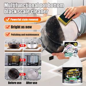 Pot Bottom Cleaner Burnt-On Grease Remover Stainless Steel Cleaner Heavy Duty Pot Bottom Cleaner Strong Stain Remover for Burnt-On Grease Black Scorched Marks Deep Cleaning