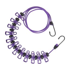 Space Saving Retractable Laundry Line Versatile Travel Clothesline with Pegs for Secure Drying