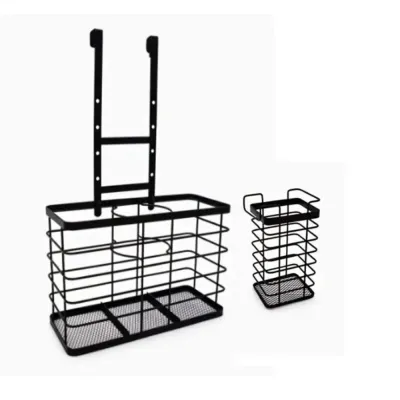 Wall Mounted Door Rear Storage Rack Adjustable Metal Hanging Hair Tool Organizer Storage Tools Multi-functional Hair Dryer Holder Bathroom