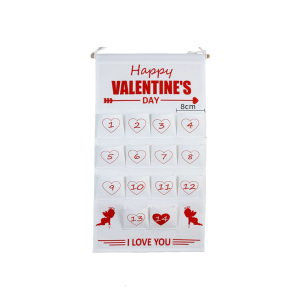 กระเป๋านับถอยหลังสำหรับวันวาเลนไทน์ถุงแบบแขวนปฏิทินการถือกำเนิดของตกแต่ง24ชิ้นสำหรับกล่องเก็บผนังบ้านทำจากขนสัตว์ที่แข็งแรง