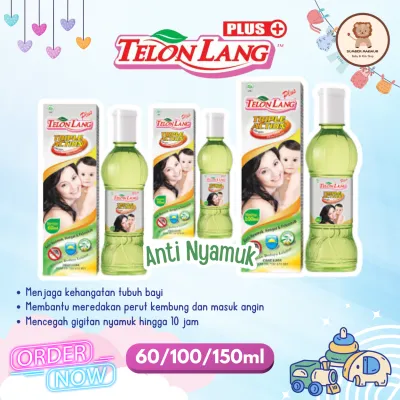 Minyak Telon Lang Plus Anti Nyamuk 15ml/60ml/100ml/150ml Cap Lang