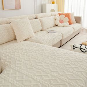 ผ้าคลุมโซฟาแบบหนาสไตล์ใหม่ผ้าหุ้มโซฟาอเนกประสงค์ฤดูใบไม้ร่วงและฤดูหนาวผ้าคลุมโซฟาแบบเรียบง่ายทันสมัยกันลื่น