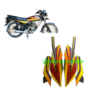 STIKER STRIPING LIS LES BODY MOTOR HONDA GL MAX TAHUN 2003 WARNA MERAH 1SET STANDAR