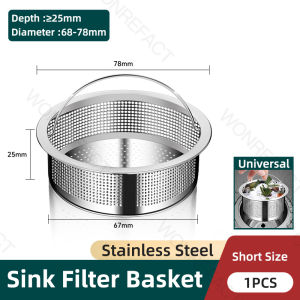 Kitchen Anti-Clogging Mesh Filter Sink Filter Basket Embedded Filter Basket With Handle Small Hole Design