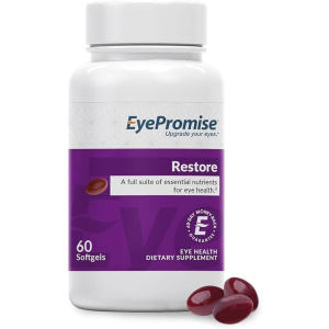 EyePromise Restore Eye Health Supplement - 60 Softgels 30-Day Supply - 3 Supplement with Zeaxanthin Lutein Fis