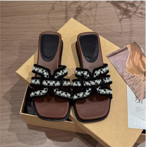 [Free Shipping] WomenS Summer Outdoor Slippers 2026 New Style Elegant Thick-Soled Wedge Beach Sandals