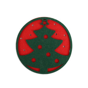 5/10Pcs 10cm Christmas Snowflake Cup Mat Dinner Table Coasters Dish Pad Christmas Decorations