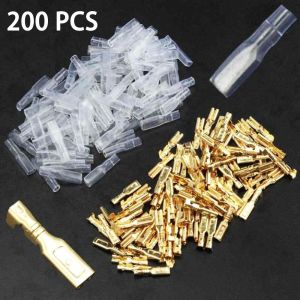 OKDEALS 200PCS ชุด จอบหญิง 200 ชิ้น เคเบิ้ล ลวดฉนวน ขั้วต่อจีบ ขั้วต่อก้น ไฟฟ้า