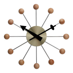Modern Wall Clock Silent Non Ticking 13 Inch Pop Color Decorative Ball Clocks for Living Room Kitchen Office Wall Clocks
