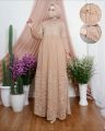Gamis Brukat Jumbo /dress jumbo brukat full mix tile warna moka hitam navy biru ld 100 110 120 130 140 ukuran L XL XXL 3XL 4XL / gamis jumbo model terbaru / gamis pesta jumbo. 