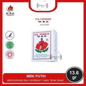 MBK Powder Silver & Putih 1 Box 12 pcs - Menghilangkan Bau Keringat Deodorant Powder Sachet