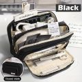 Kawaii Pencil Case 3 Compartments Pen Holder Pouch Large Capacity Cute Pen Holder Storage Box Students Stationery Organizer. 