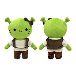 Kitty Artist Plush Green KT Cat Toy Doll with Clothes Stuffed Soft Plush Toys Fans Collect Gifts