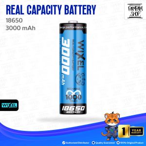 WIXEL Baterai 18650 3000mAh Rechargeable Battery Batre Batrei Batrai Double Power 3000 mAh Recharge Isi Ulang Cas