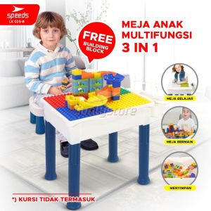 SPEEDS Meja Belajar Anak Set Meja Bermain Meja Bongkar Pasang Mainan 025-8