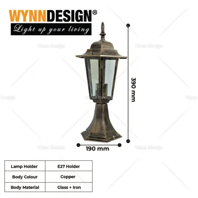 Wynn Design [Outdoor Lamp] Gate Lamp Pillar Light Wall Light Pendant Hanging Light European Style Weather-proof Light Landscape Garden Villa Lampu Pagar Lampu Tembok (2017 SERIES)