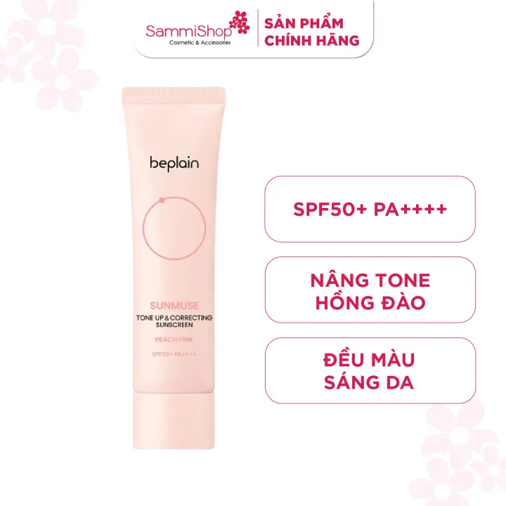 Beplain Kem chống nắng Sunmuse Tone Up & Correcting Sunscreen Peach Pink SPF50+ PA++++ 50ml