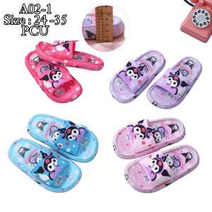 Sandal slip on anak perempuan karakter kuromi A02-1S terbaru