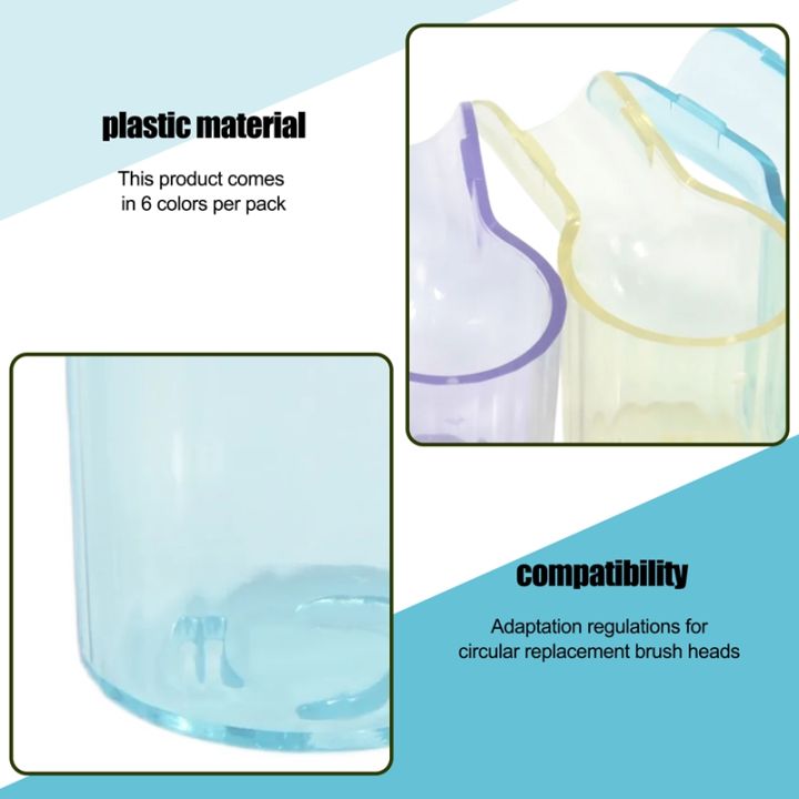 6 Pack Toothbrush Heads Dustproof Cover Compatible for , Fits for IO Series, Convenient Travel